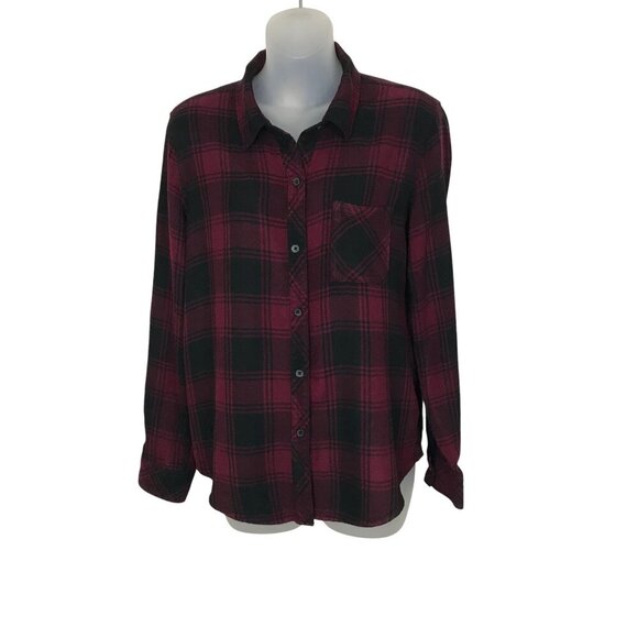 Rails Hunter Cranberry Ash Plaid Button Down Shirt Size M - Picture 1 of 7